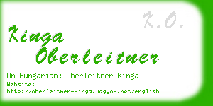 kinga oberleitner business card